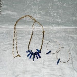 Love poppy earrings and necklace